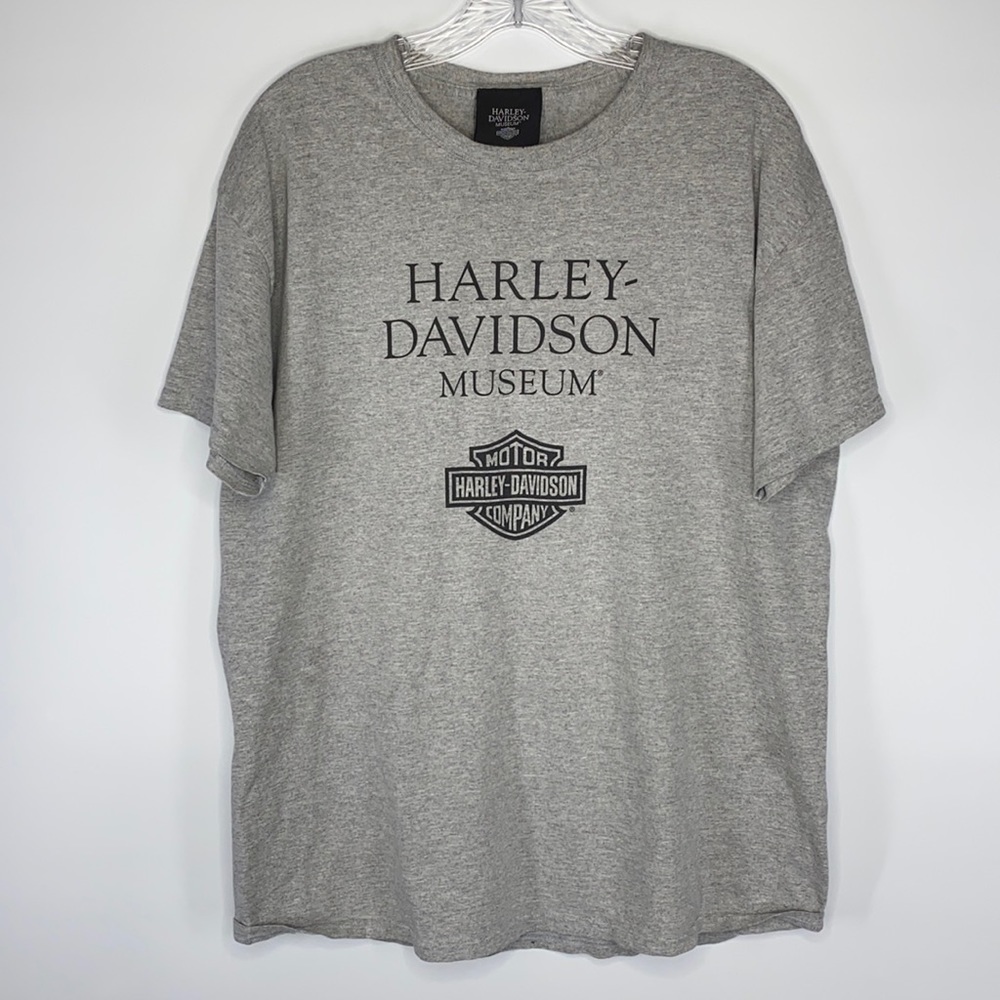 Harley Davidson Museum Vintage Tshirt Gray Size Large